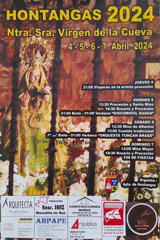 Fiestas patronales en honor a Nuestra Señora de la Cueva 2024 Hontangas